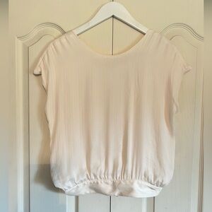 Anthropologie Open-back Blouse with Elastic hem